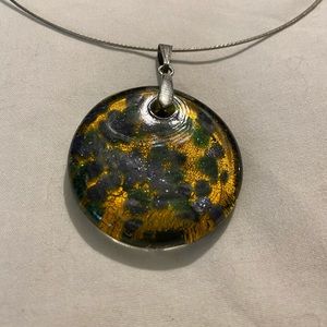 Glass necklace pendant
